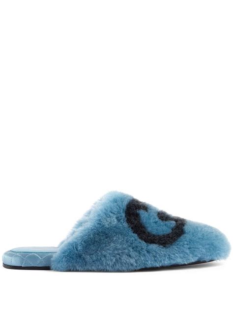 gucci women's slipper with interlocking g|Gucci fluffy slippers.